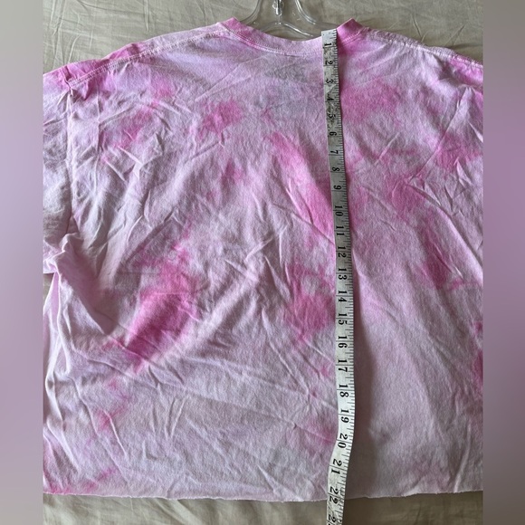 NWOT Pink Barbie Tie-Dye Cropped Graphic Tee T-Shirt XL - Picture 10 of 10